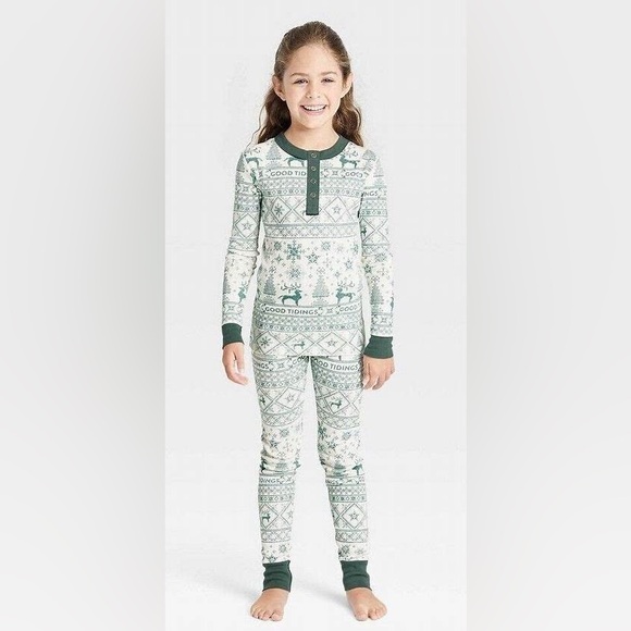 Size 10 Unisex Hearth & Hand Holiday Pajamas - Picture 1 of 4